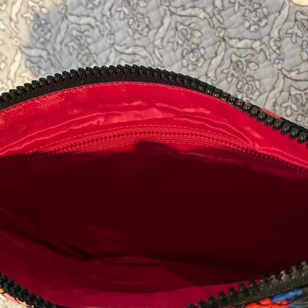 MZ Wallace Black Quilted Bag with Colorful Crochet 🧶 Print - Picture 3 of 3